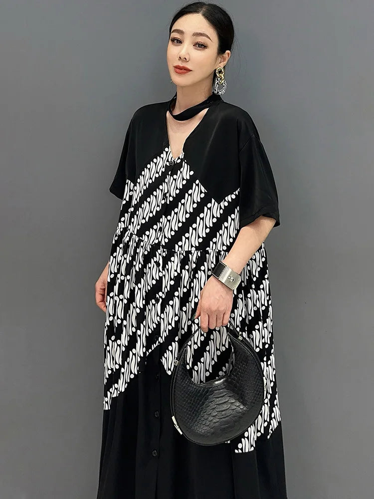 Babs Summer Fashion Shirt Dress for Women Casual Elegant Ladies Trendy Versatile Chic Female Long Dresses Robe 5C1226