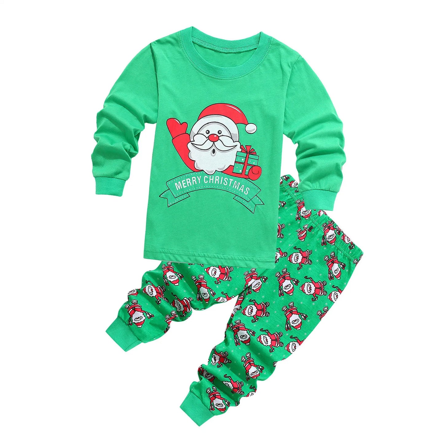 Maxy Christmas Baby Pajamas For Girls Boys Santa Claus XMAS Pajamas Set Cotton Pjs Toddler New Year Sleepwear Kids Clothes Casual Set