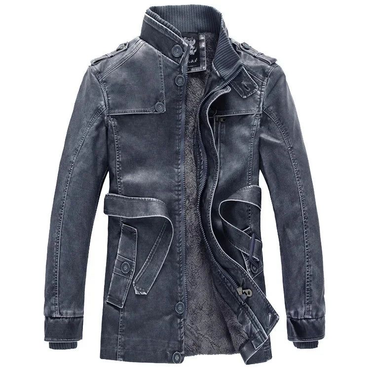 Maxy Casual Motorcycle Men's PU Leather Jacket Biker Coats Windbreaker Men s Slim Clothing