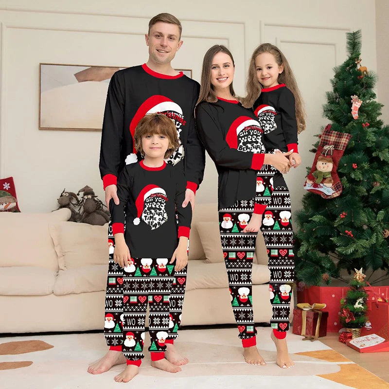 Christmas Pajamas Outfits Family Matching 2024 max New Year Mother Daughter Father Son 2PCS Pajama's  Adult Kids Xmas Baby Clothing