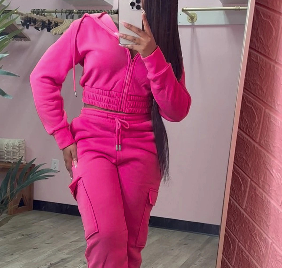 Maxy Two-piece Set Woman Streetwear Fashionable and Minimalist Hooded Warm Long Sleeved Sweatshirt Pocket Y2k Pants Suit for Female
