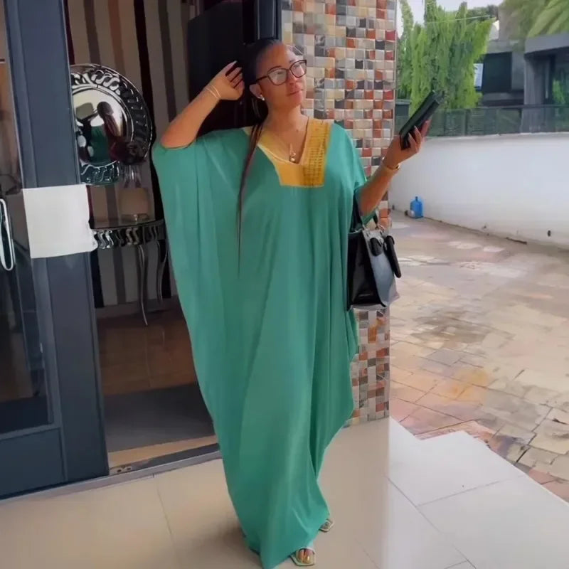 Maxy Dashiki African Dresses for Women Abayas for Women Dubai Luxury Boubou Muslim Fashion Caftan Wedding Evening Party Dresses