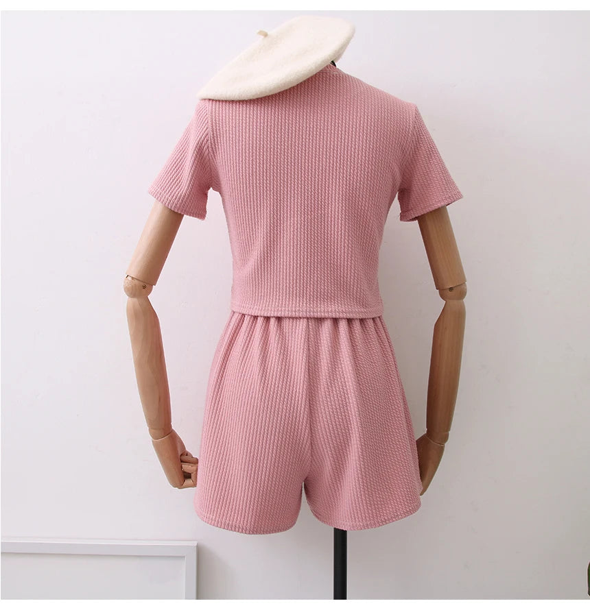 Women Three Piece Sets New 2024 Summer Tank Crop Tops + Shorts Outfit Woman Body Tracksuit Clothes Fashion 3 Pcs Sportsuit