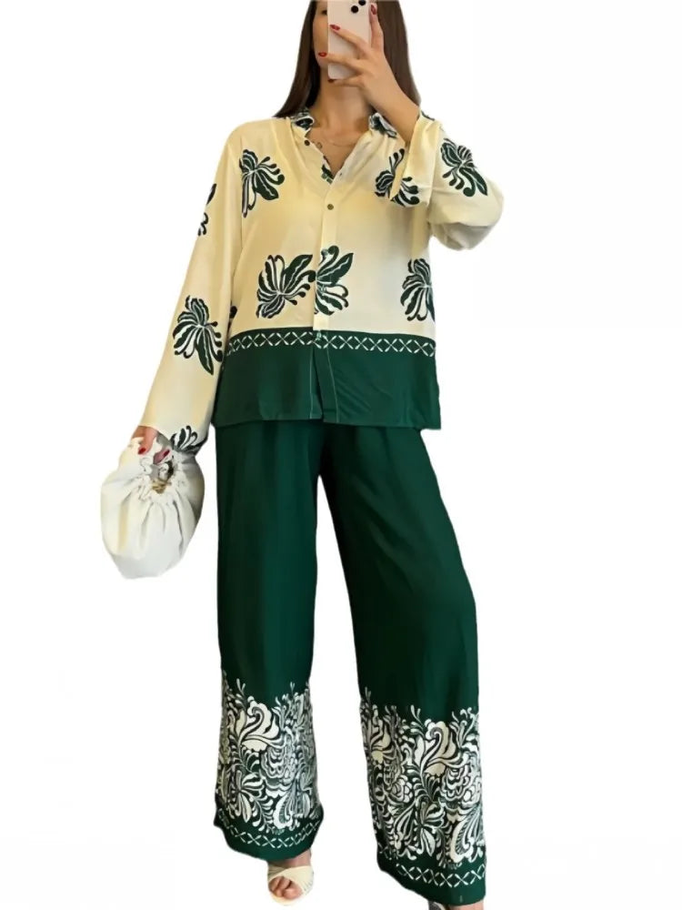 Maxy 2 Piece Women Set Dashiki African Clothes Summer Autumn New Fashion Long Sleeve Top And Pants Suit Party Lady Matching Sets