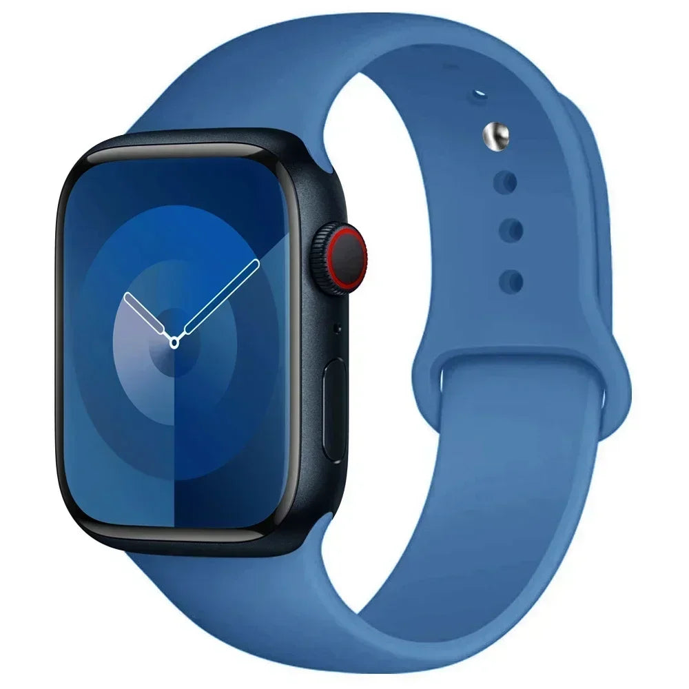 Maxy Silicone Band For Apple Watch strap 44mm 45mm 40mm 41mm 42-46mm sport bracelet iwatch series 8 7 6 5 4 9 10 11 SE-Ultra 2/3 49mm