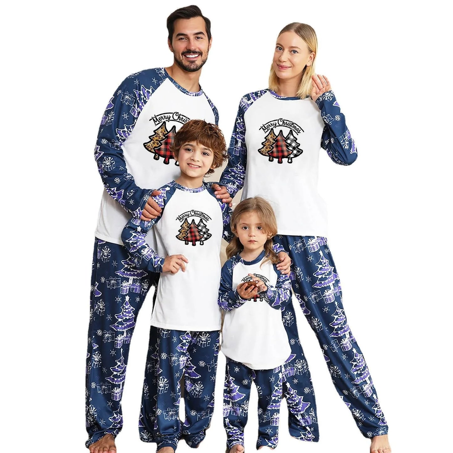 Christmas Tree Family Matching Daddy Mommy and Me Sleepwear Father Mother Kids Baby Xmas Clothes Pajamas Sets