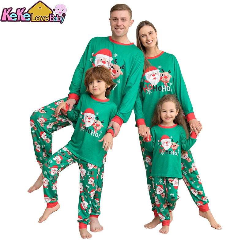 Christmas Family Pajamas Set 2024 Xmas Matching Outfit Adult Kids Women Pyjamas Clothes Mother And Daughter Father Son Sleepwear