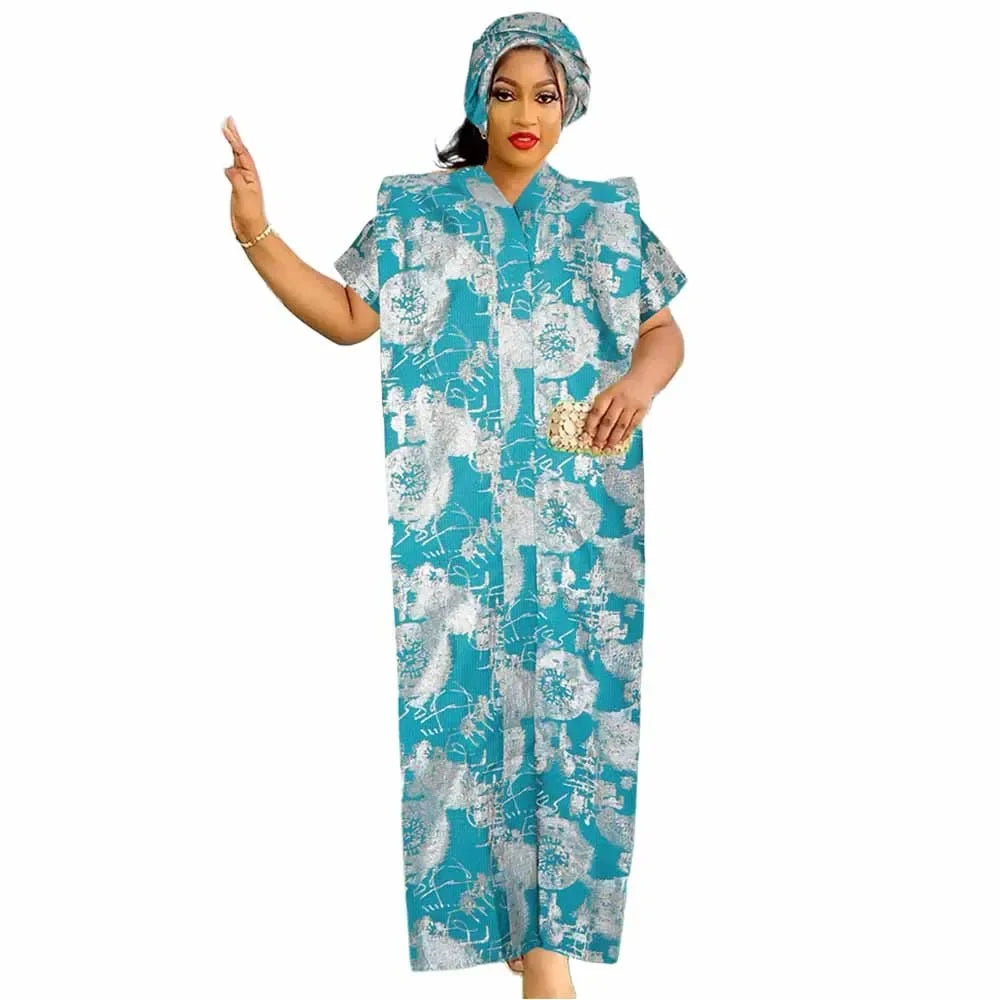 Maxy  Dresses for Women Traditional Africa Clothing Dashiki Ankara Outfits Gown Abayas Robe Muslim Kaftan Maxy Long Dress