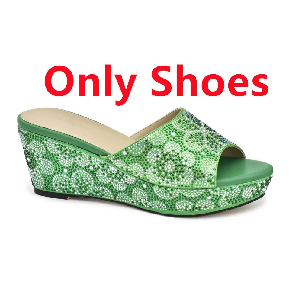 Maxy New Arrival High Quality Women Shoes and Bags To Match Set Italy Shoes and Matching Purse for Women Party Summer Shoes Big Size