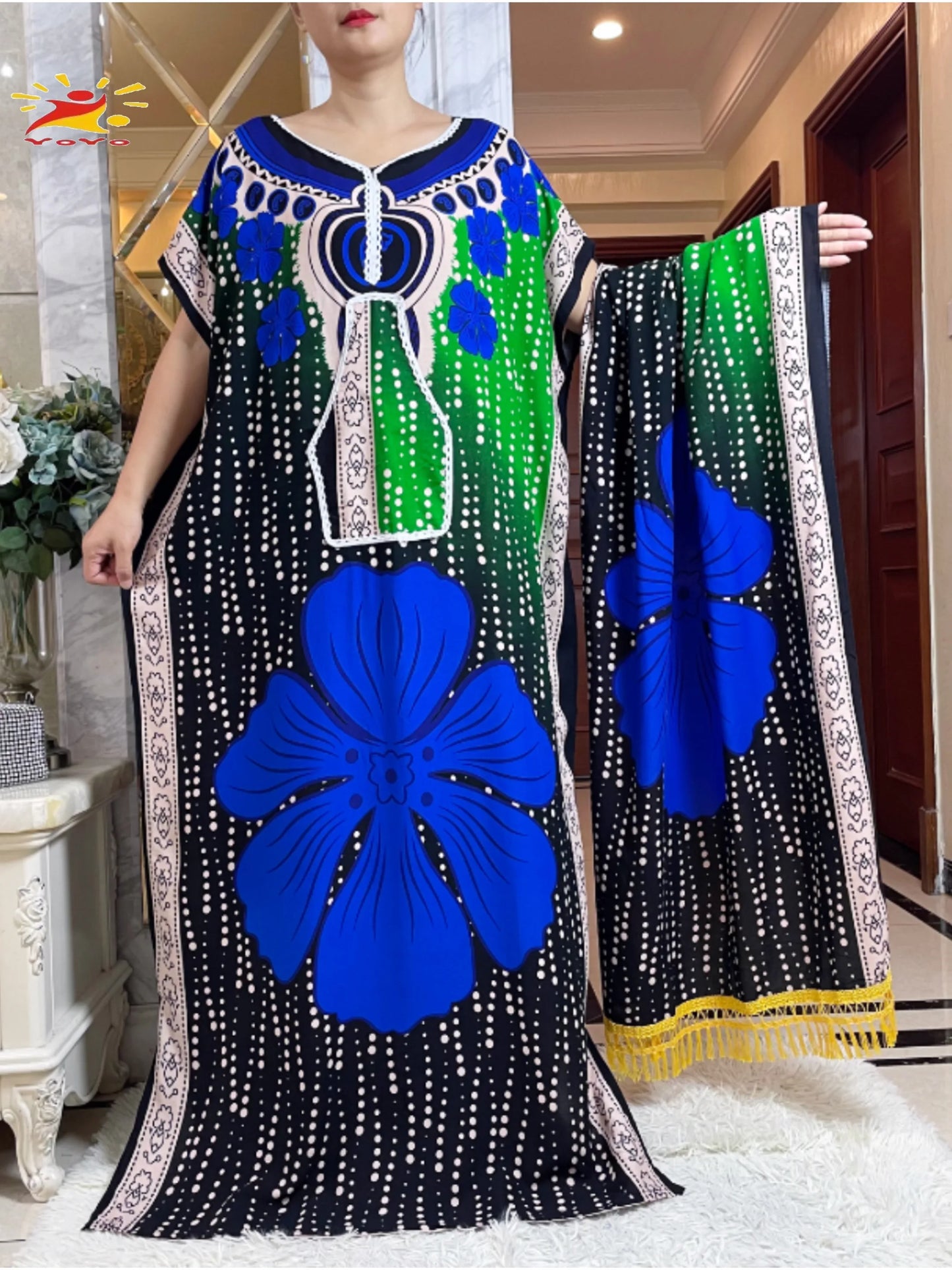 Maxy New Summer Dubai Fashion Party Femme Elegant Dress Printing Cotton Loose Short Sleeve Maxi Islam Women African Abaya Clothes