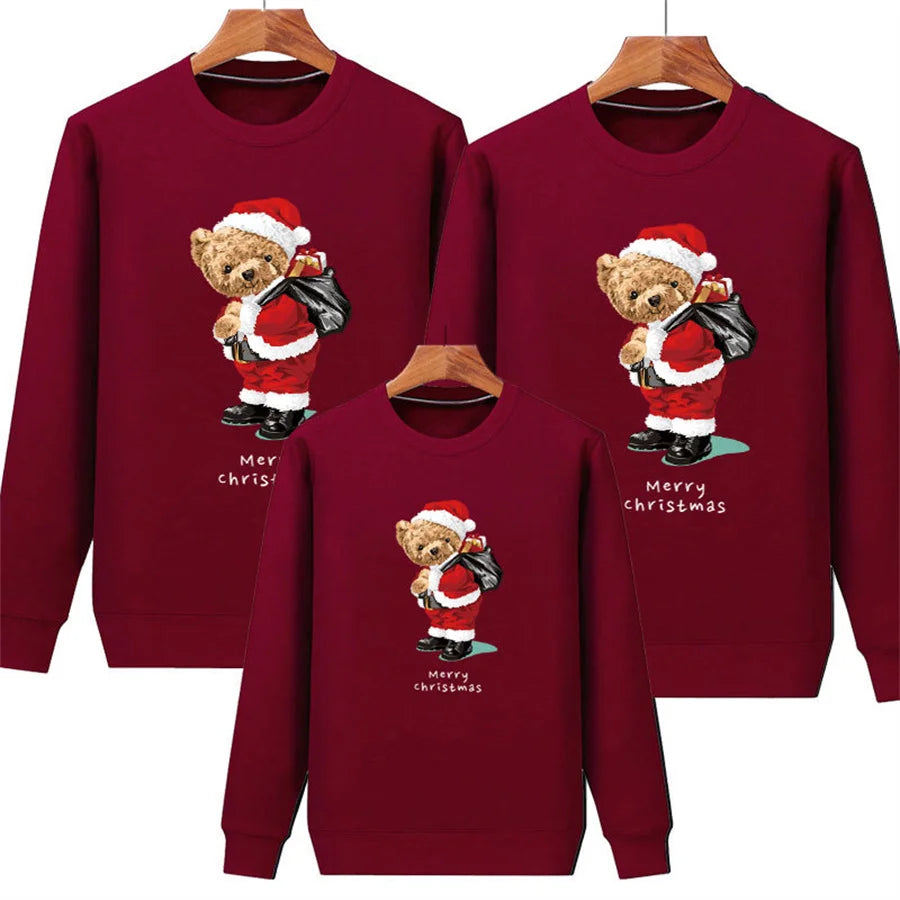 Family Christmas Sweaters Cute Deer Print Jersey Navidad Familia Pijama Christmas Couple Clothes Baby Family Matching Outfits