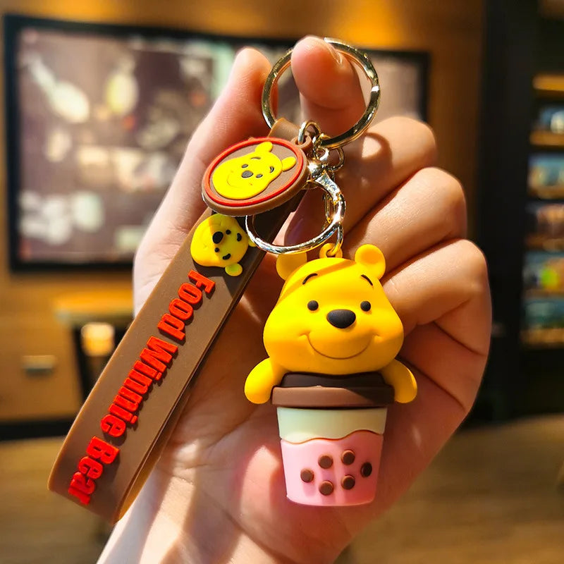 Maxy Anime Disney Figure Villain Maleficent The Evil Queen Cruella Silicone Keychain Bag Key Ring Pendant Children Toy Birthday Gifts