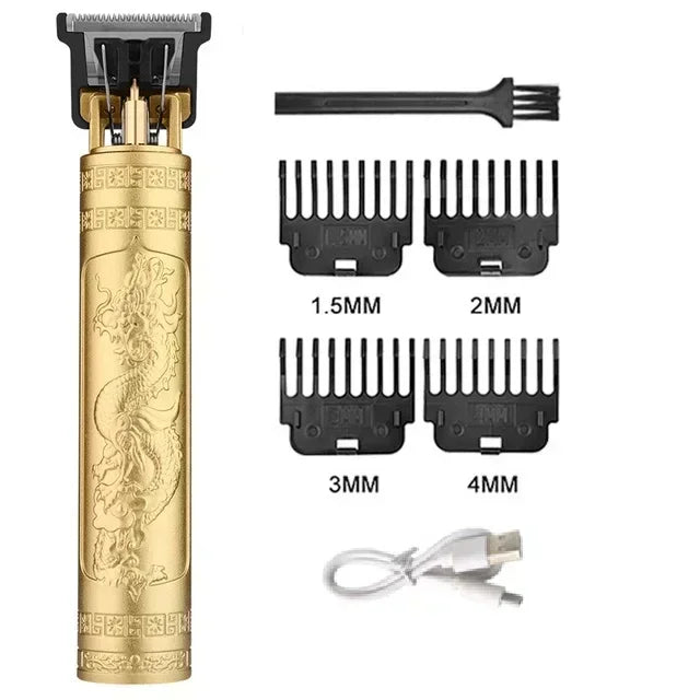Maxy Vintage T9 Hair Clipper Beard Shaving Body Hair Trimmer Clippers Electric Men Haircut Machine 0mm Barber Shaver