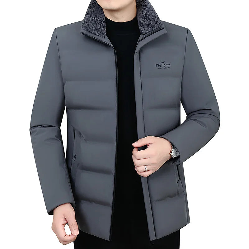 Waterproof Winter Jacket Men Parkas Warm Cotton Padded Men's Coat Top Loose Down Thick s FCY