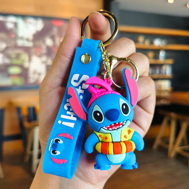 Maxy Anime Disney Figure Villain Maleficent The Evil Queen Cruella Silicone Keychain Bag Key Ring Pendant Children Toy Birthday Gifts