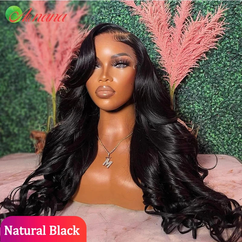 Amay Ombre Ginger Brown Colored 13x6 HD Transparent Lace Frontal Wig Wave Pre-Plucked 12A Grade Lace Closure Human Hair Wig For Women