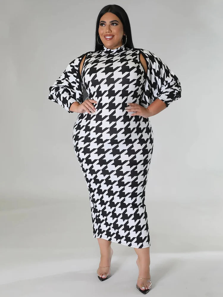 Maxy Plus Size Dress Sets Two Piece Outfits Dresses and Out Wear Sexy Matching Suit Fall Clothes