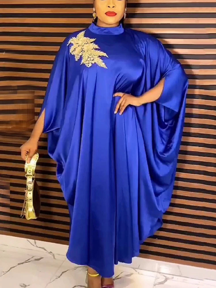 Oversized Dresses Elegant Women Turtle Neck Batwing Sleeve Baggy Loose Big Robes Party Club Birthday Outfits Summer 2024