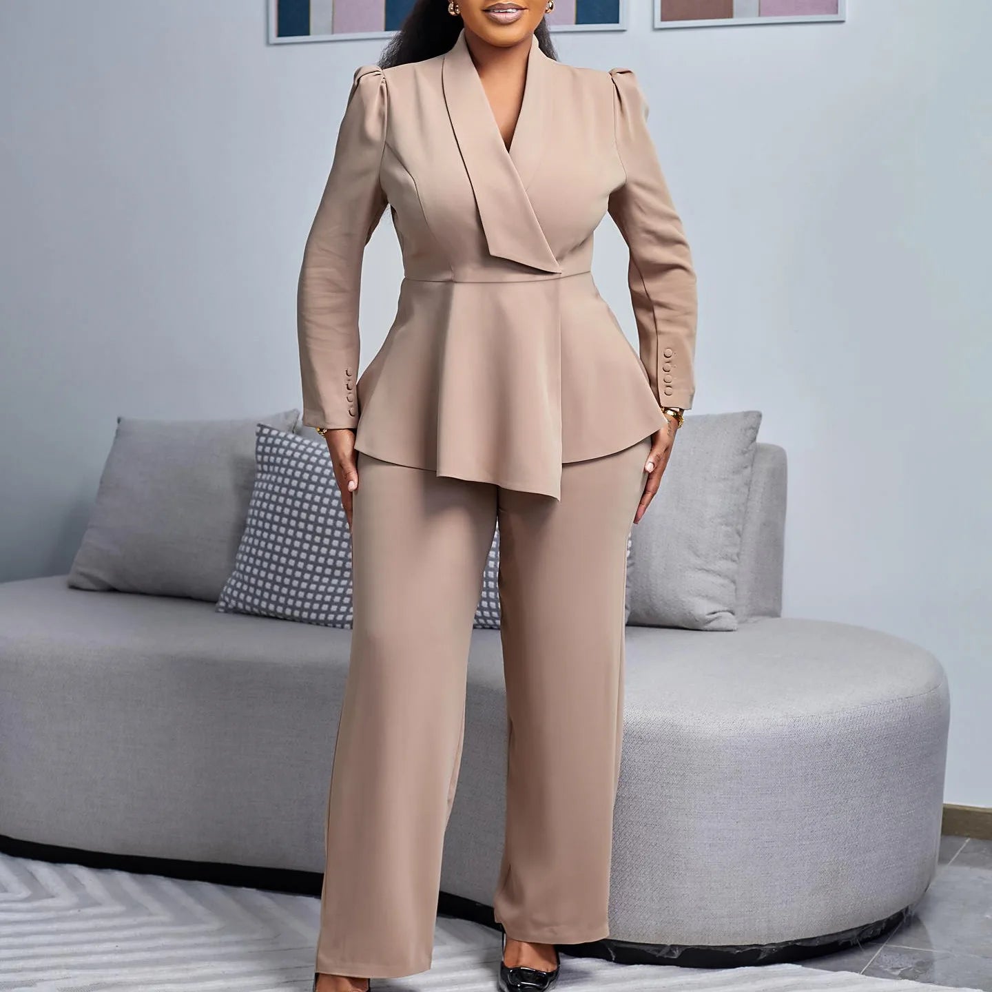 Maxy 2 Piece Set Africa Clothes Long Sleeve African Fashion Suits Tops Trousers Pants  Party Clothing for Women Outfits NEW