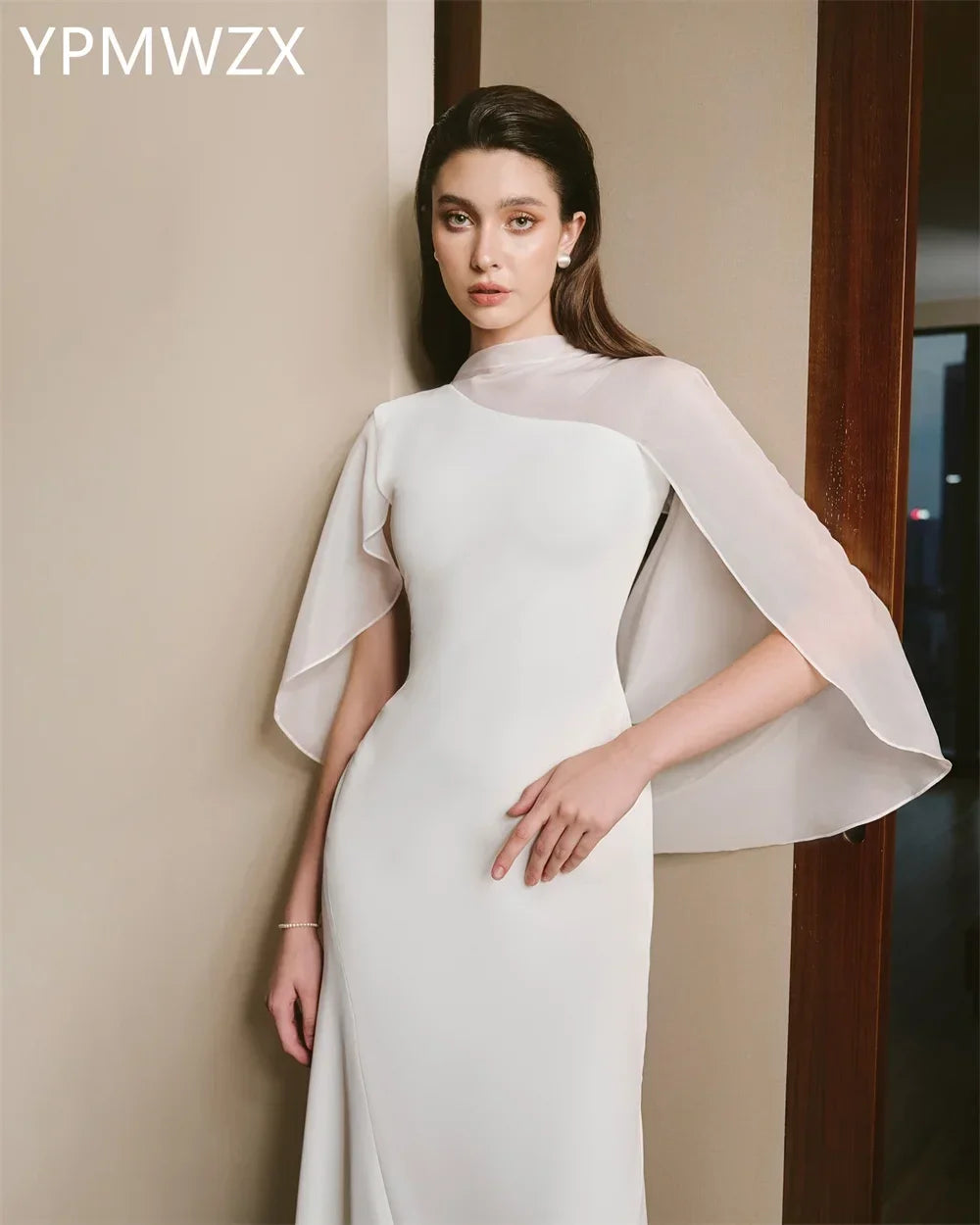 Maxy Customized Evening Dress Women Prom Gown Formal Party YPMWZX Scoop Neckline A-line Floor Length Skirts Bespoke Occasion Dresses