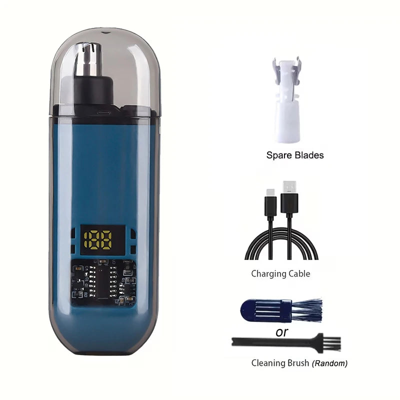 Maxy 2 In 1 Electric Portable Ear and Nose Hair Trimmer Clipper Professional Painless Portable Eyebrow For Men