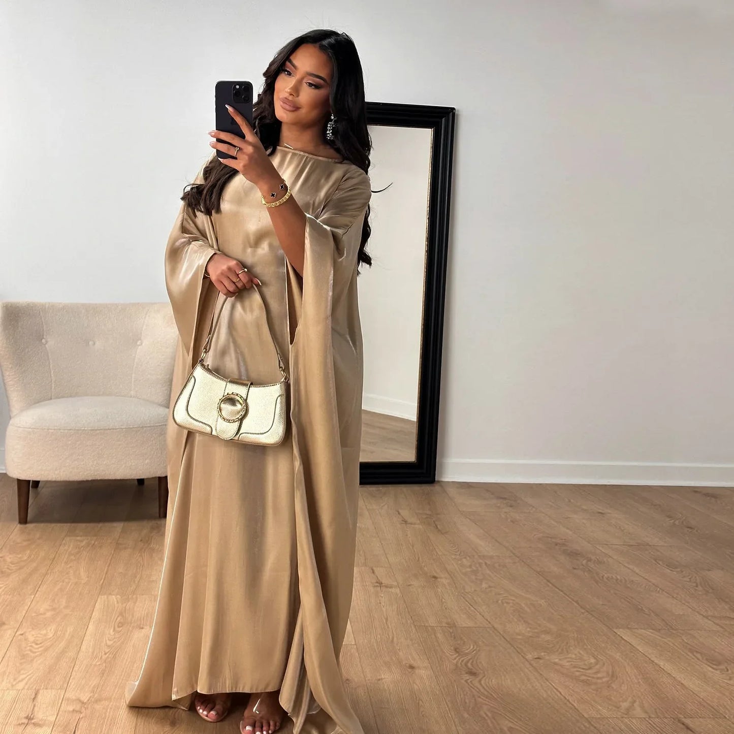 Maxy 20 Colors Shiny Butterfly Abaya Inside Belt Muslim Party Dress Summer Abayas Women Dubai Luxury Turkey Islam Outfit Kaftan Robe