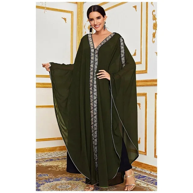 Maxy Ramadan Abaya Dubai Kaftan Muslim Hijab Dress African Evening Dresses for Women Kimono Robes Caftan Islam Clothes Muslim Abaya