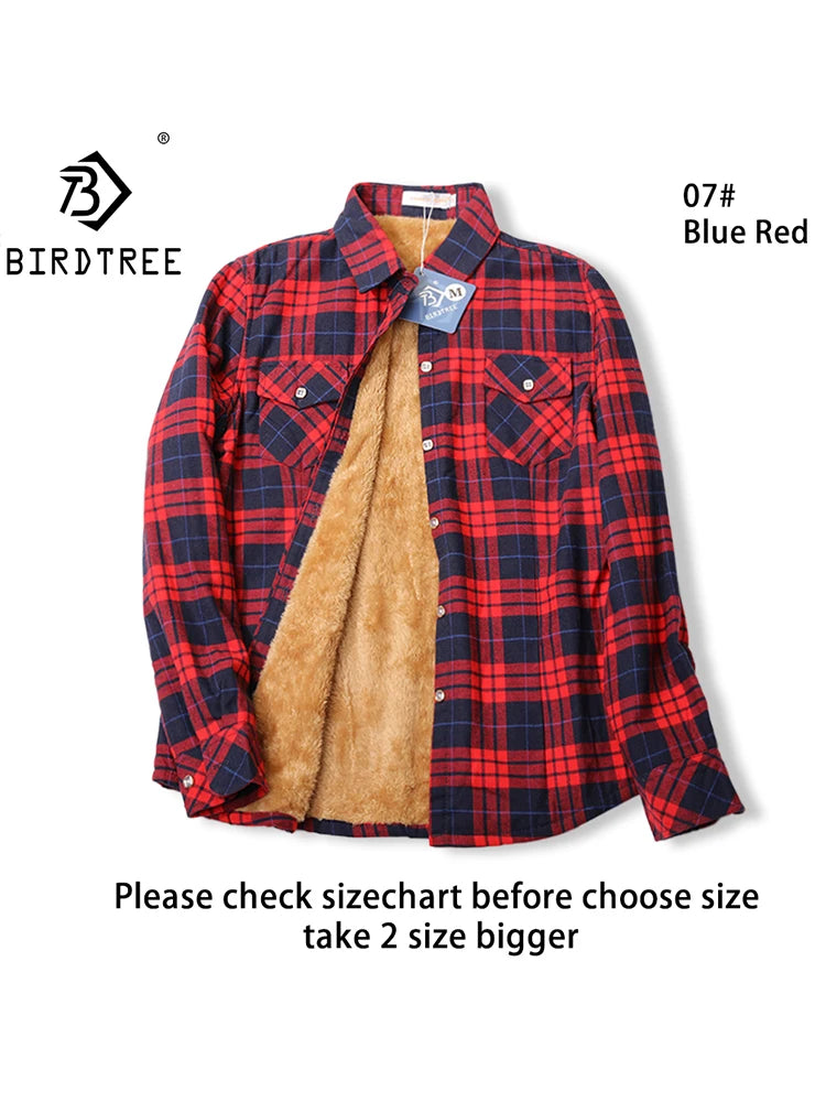 Maxy Women Plus Velvet Thicken Plaid Shirts Winter Warm Coat Jacket Brand Woman Clothes Fleece Tops Female Casual Outerwe T26701J