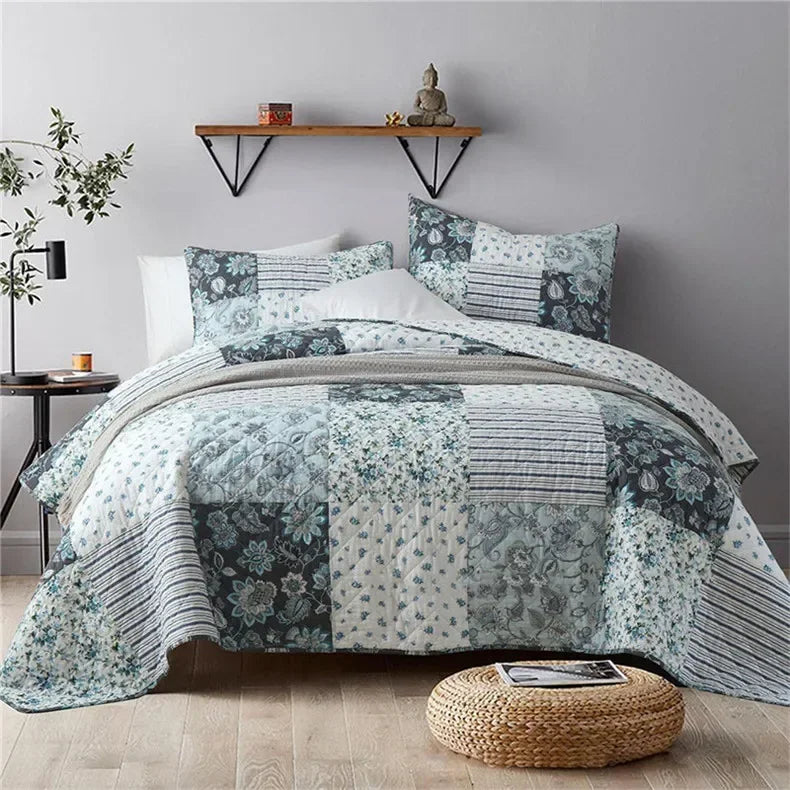 Maxy 3pcs cotton Bedspread on the bed Stitch Patchwork blankets Christmas home decoration bed cover double bedspreads and coverlets