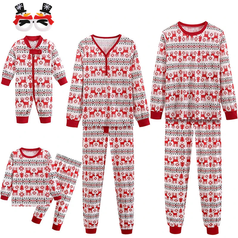 Classic Christmas Pajamas Family Matching Outfits Xmas T-shirt Pants Clothing Set Mother Kids Boys Girls Baby Pijama Loungewear