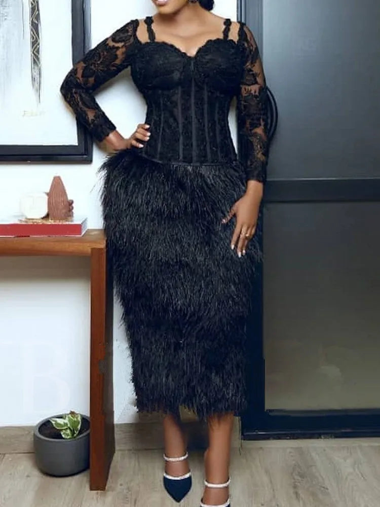 Amay Dresses for Women Black Dresses Africa Clothing Muslim Long Dress High Quality Length Fashion African Dress Lady