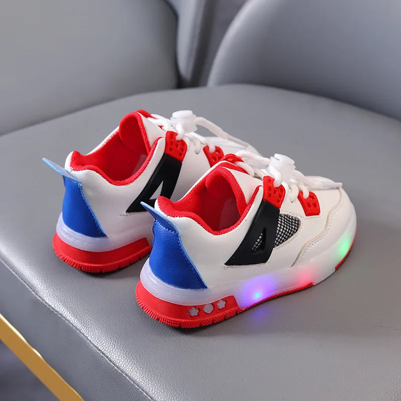Maxy Fashion Sports Leisure LED Lighted Children Casual Shoes Toddlers High Quality Kids Sneakers Classic Baby Boys Girls Shoes