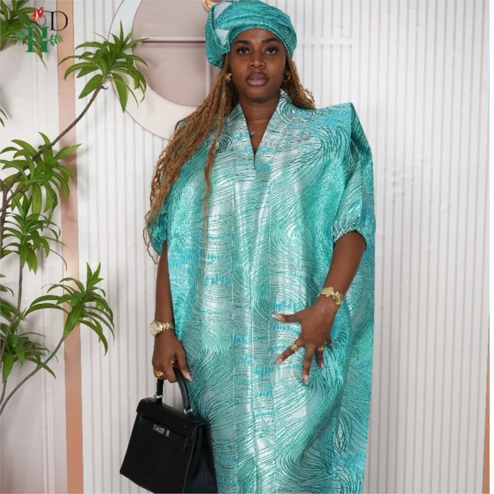 Maxy New Dress Women Fashion Elegant Clothing Plus Size for Summer Wedding Party Boubou Djellaba Dressing Muslim Robe
