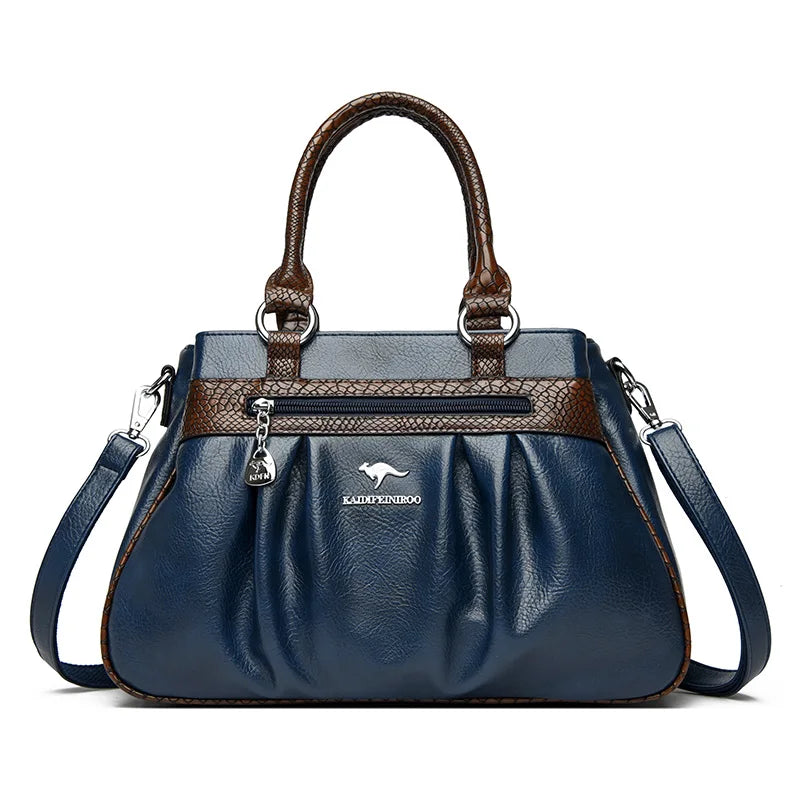 Maxy Three Layers Luxury Casual Tote Women Bag High Quality Leather Ladies Hand Bags for Women Big Shoulder Crossbody Bags Sac A Main