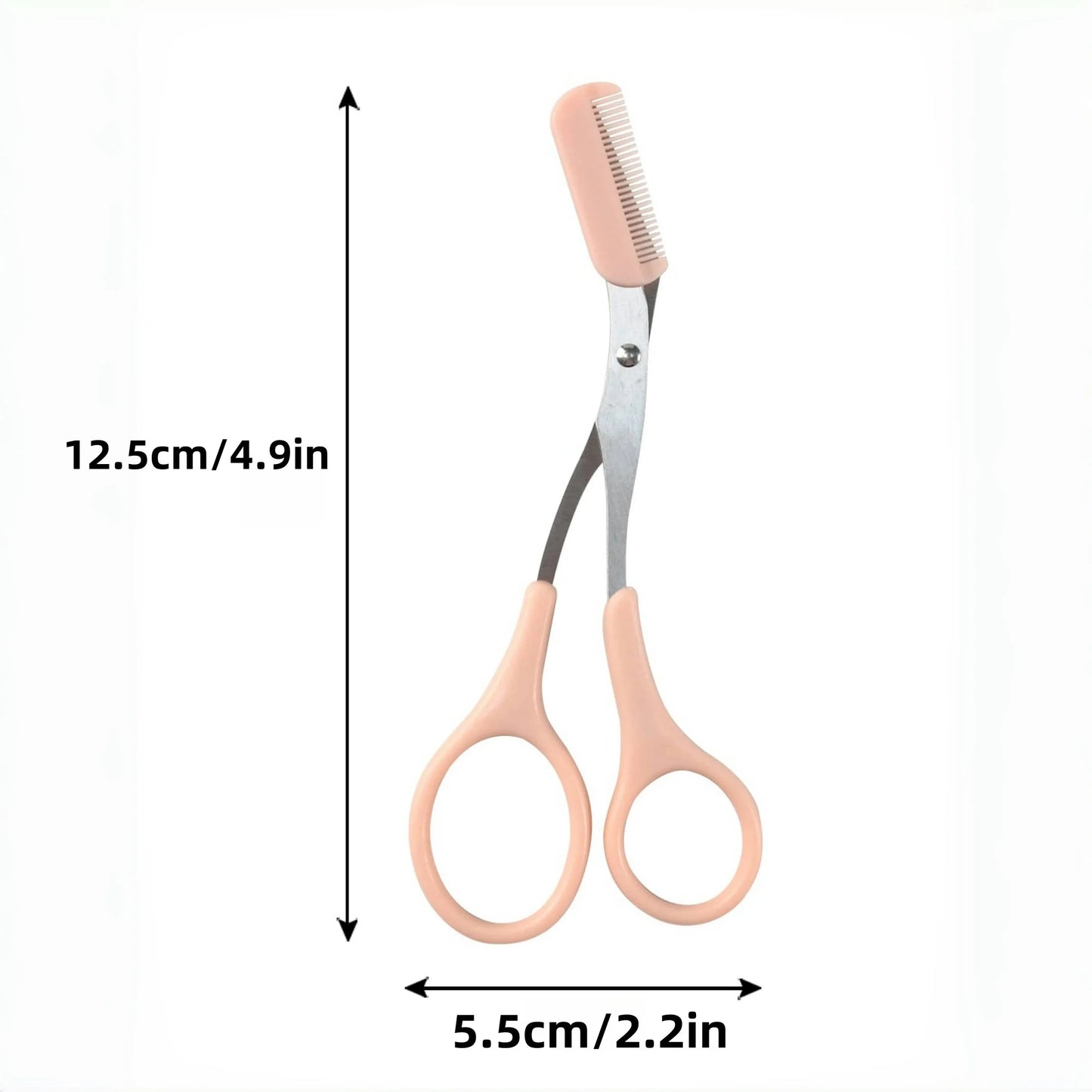 Maxy Eyebrow Razor Scissor Stainless Steel Safe Anti-scratch Trimmer for Beginners Crescent Sharp Beauty Tool Multi-color