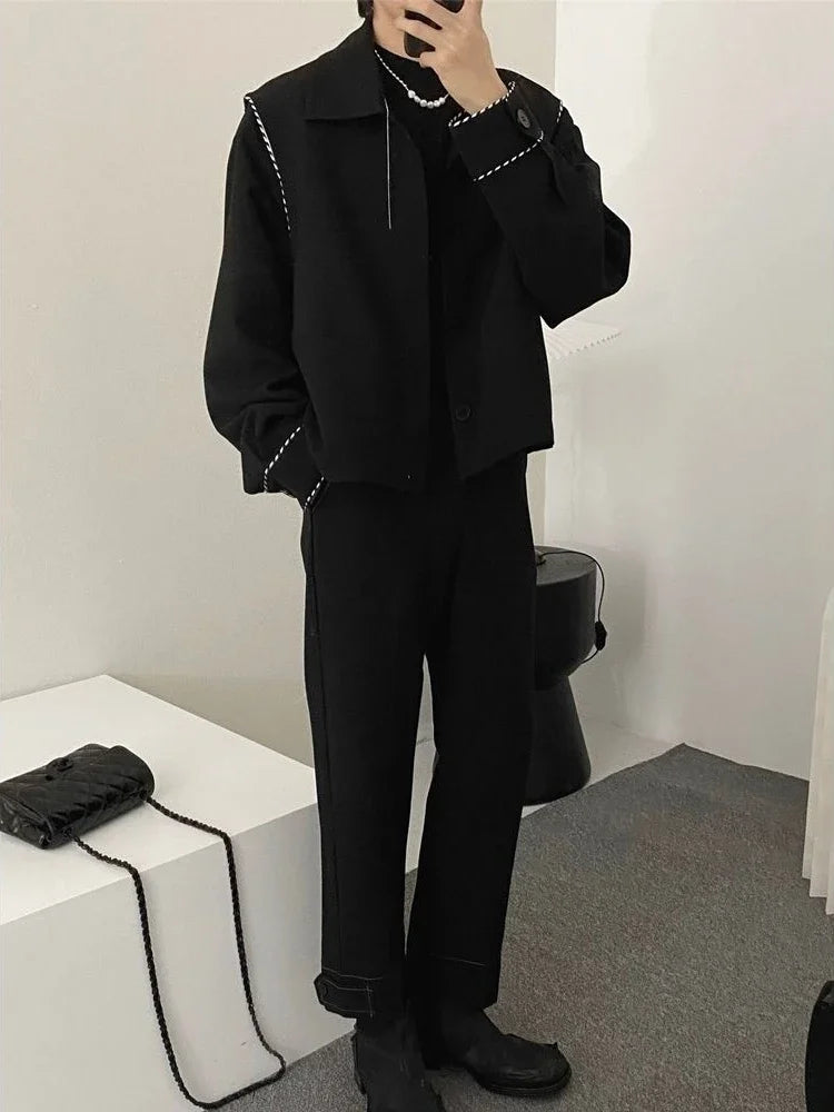 Maxy Coats Oversize Man Suits and Blazers Single Breasted Black Jacket for Men Plus Big Size Fashion Luxury Designer Summer New