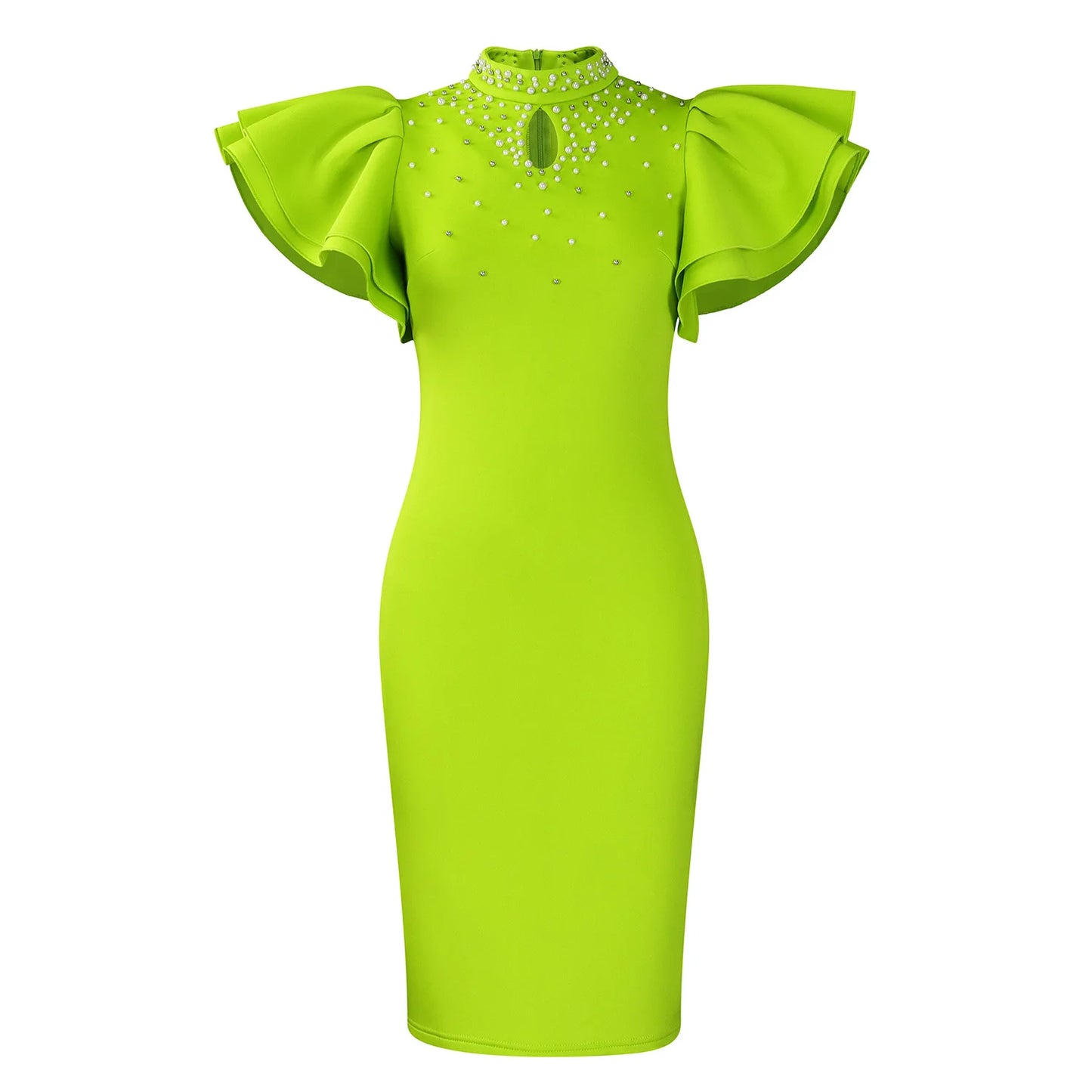 Dress Women Spring Summer Sexy Ruffle Sleeve Beaded Embroidery African Ethnic Party Evening Gown Maxi Dresses