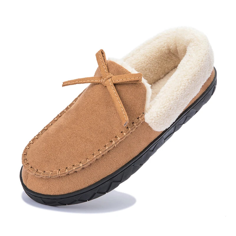 Women Loafers Shoes Warm Moccasins Flat Shoes 2024 Fashion Winter Warm Faux Fur Flock Loafers Ladies Slip On Shallow Boat Shoes