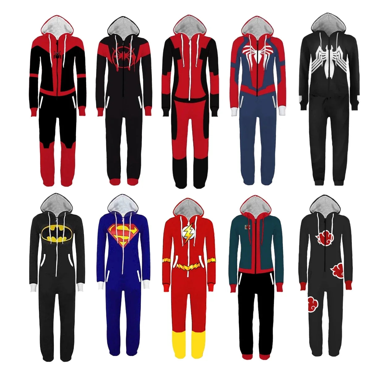 Visco Spiderman Deadpool Jumpsuit Pajamas Cosplay Costume Men Women Superheo Onesie Pyjama Halloween Christmas Party Cartoon Sleepwear