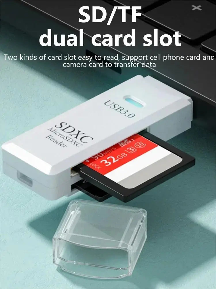 Maxy 2-in-1 Multi Functional USB 3.0 Card ReaderMicro SD TFMemoryCardReaderUSBFlashDrive CardreaderAdapter For PCLaptops Accessories