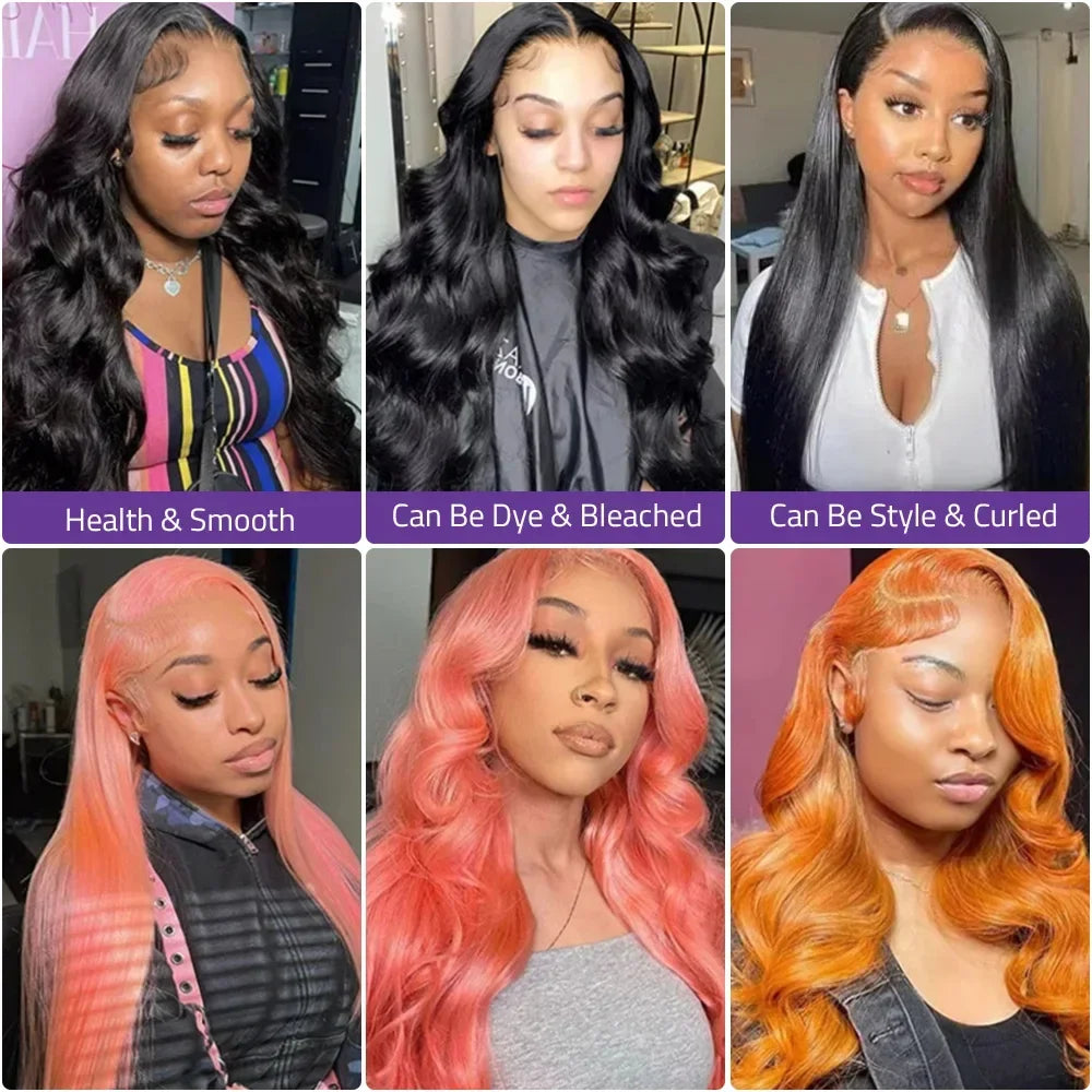 Maxy Body Wave 5x5 Glueless Lace Front Human Hair Wigs 13x6 Hd Pre Plucked Ready To Wear and Go 360 Full Lace Closure Wig for Women