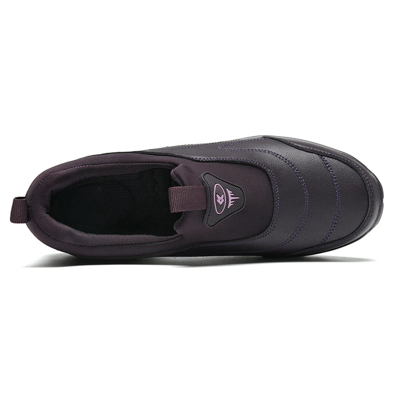 Momsis New Women Slip on Nice Casual Shoes Leather Sneakers with Air Cushion Sports Anti-Skid Comfortable