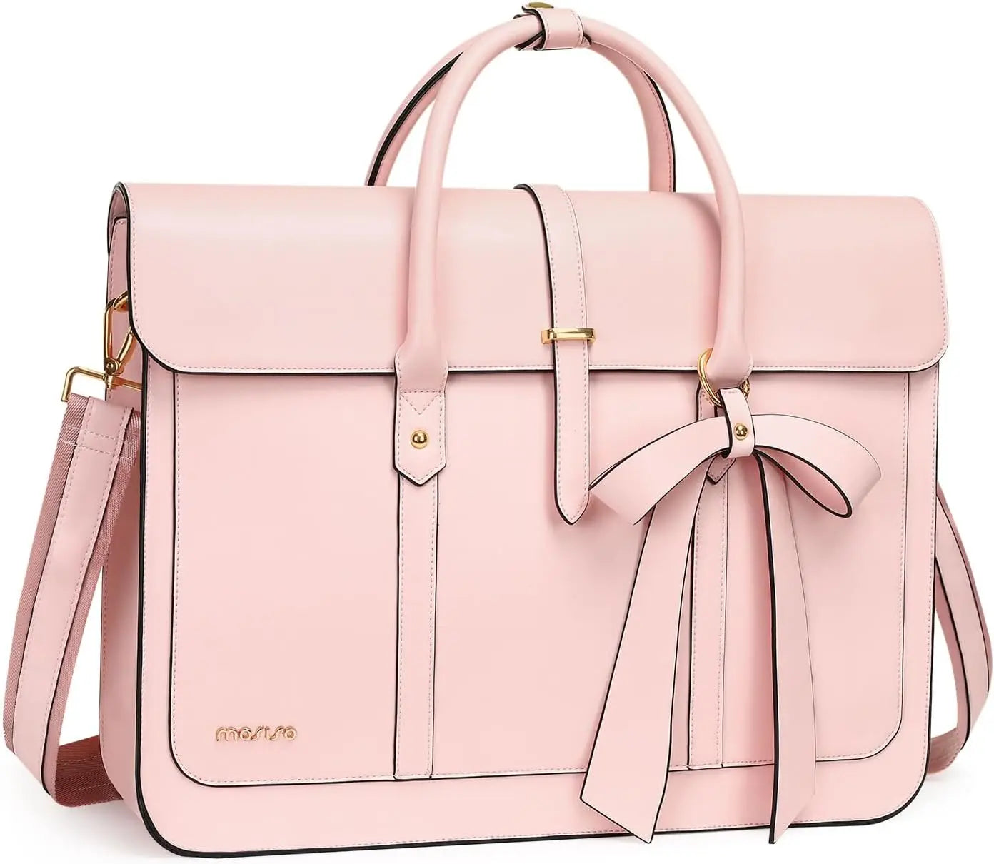 Maxy 13.3 14 15 16 17.3-inch Laptop Bag for MacBook Air Pro M3 M2 Notebook Women PU Leather Tote Laptop Shoulder Bag Backpack Handbag