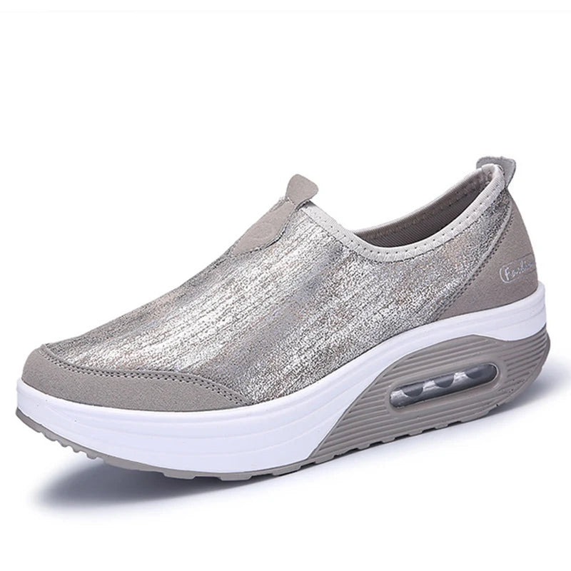 Maxy Women Sneakers Flats Loafers Sweet Shallow Comfort Moccasins Slip-on PU Platform Ballet Ladies Vulcanized Shoes New