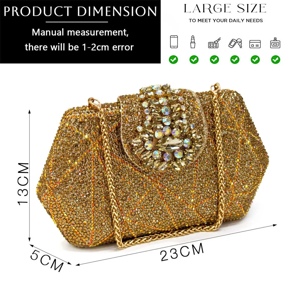 Maxy Shoes and Bags Matching Set Decorated with Rhinestone Full Diamonds Wedding Shoes Bride Designer Shoes Women Luxury