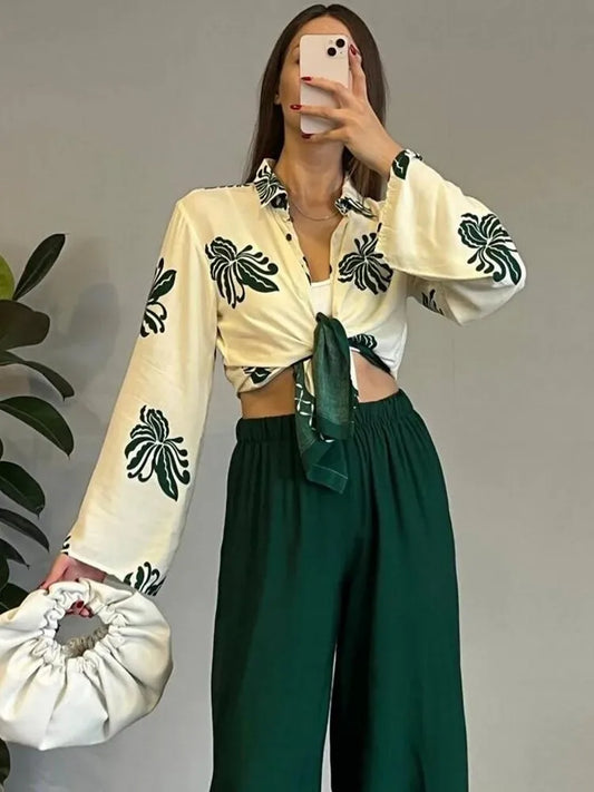 Maxy 2 Piece Women Set Dashiki African Clothes Summer Autumn New Fashion Long Sleeve Top And Pants Suit Party Lady Matching Sets