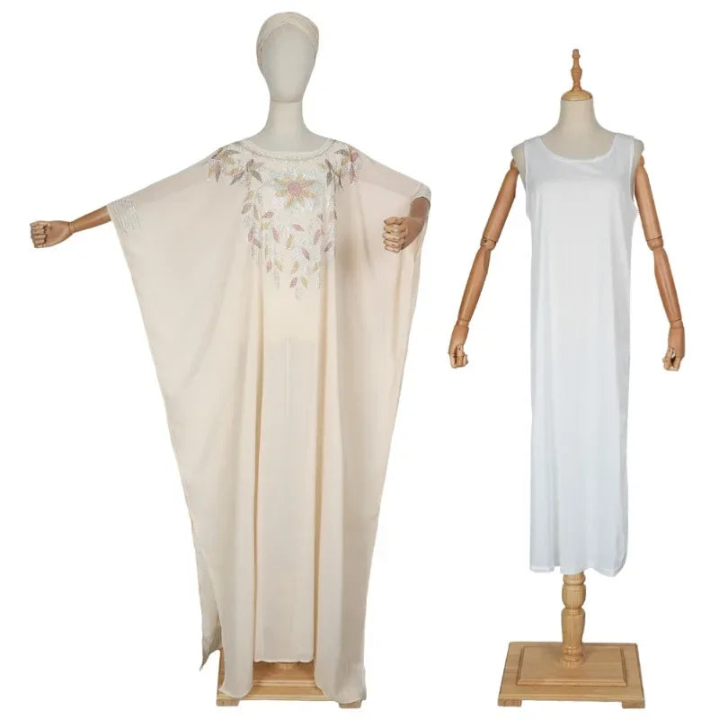 Maxy Abayas For Women Dubai Luxury Chiffon Boubou Muslim Fashion Caftan Marocain Wedding Evening Party Dresses African Clothes