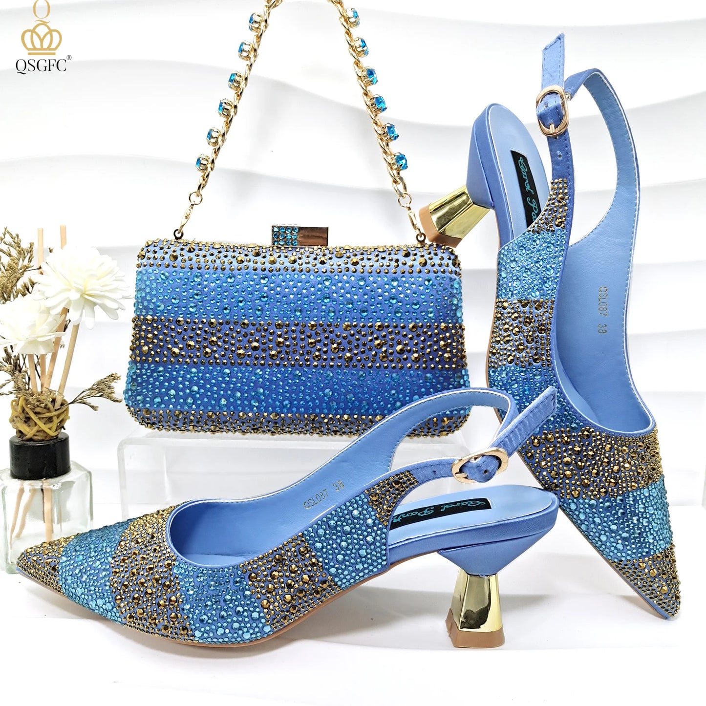 Maxy New Arrive Design Party Shoes with Matching Clutch Bag Hot African Wedding With Women Heel Shoes And Bag Set Party