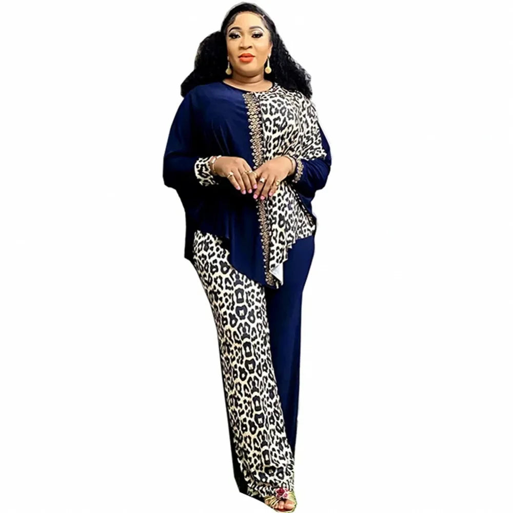 Maxy 2 Piece Women Sets Dashiki African New Arrival Spring Autumn Matching Sets Two Pieces Sets Top Pants Suits Outfits Clothing