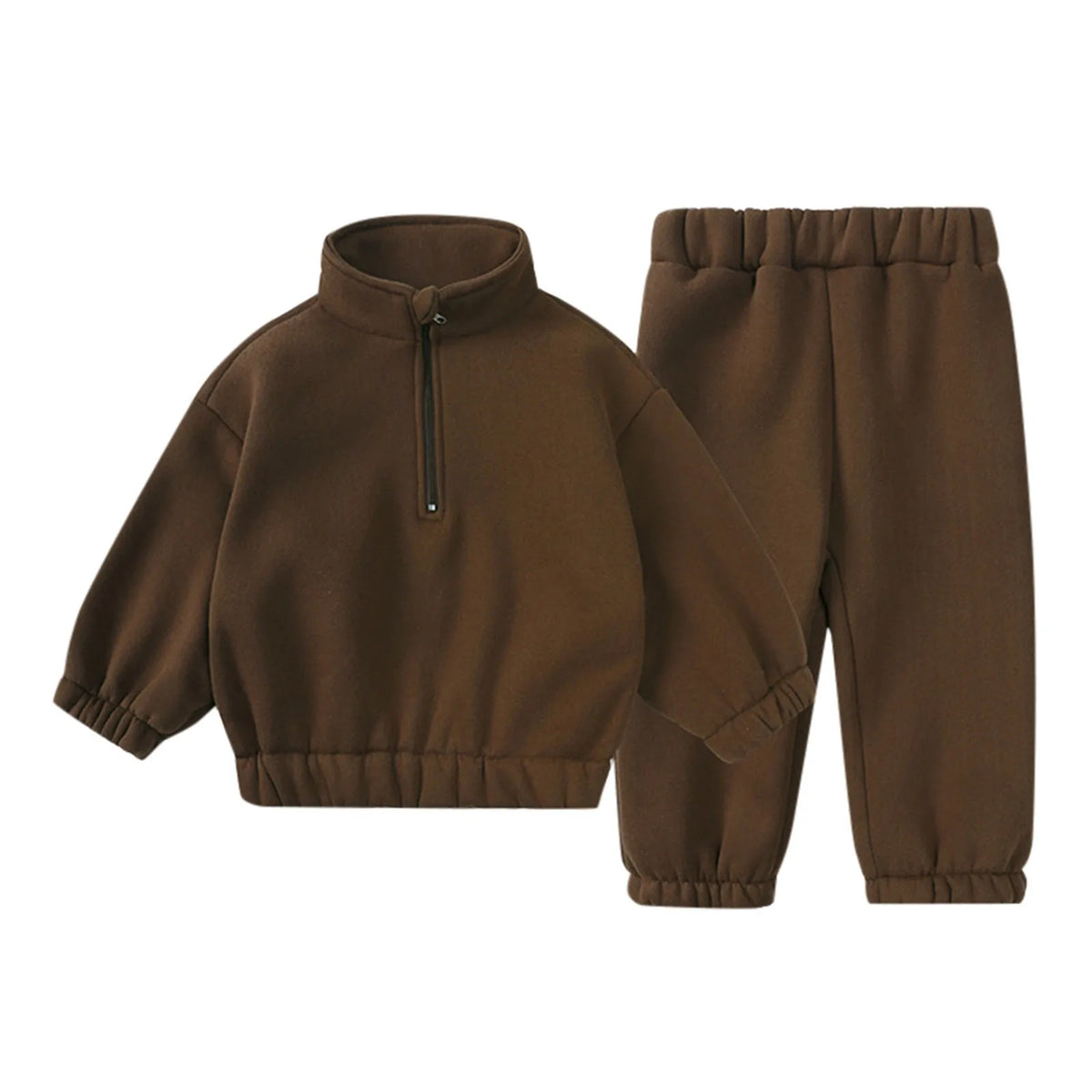 Maxy Children Kids Outfits Autumn Suits Solid Color Cotton Pants Long Sleeve Sweatshirt Clothes For Toddler Boys Girls Tracksuit Set